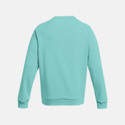 Sweat crew Under Armour Rival Fleece pour homme - Radial Turquoise/White - 1379755-482