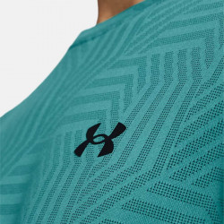 Under Armour Tech Vent Geotessa Short Sleeve Training Top for Men - Hydro Teal/Black - 1382182-449