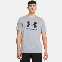 T-Shirt manches courtes Under Armour Sportstyle Logo Update pour homme - Steel Light Heather/Black - 1382911-035