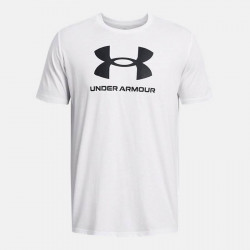T-Shirt manches courtes Under Armour Sportstyle Logo Update pour homme - White/Black - 1382911-100
