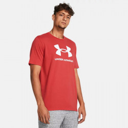 T-Shirt manches courtes Under Armour Sportstyle Logo Update pour homme - Red Solstice/White - 1382911-814