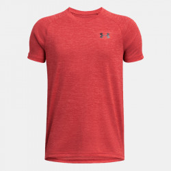 T-Shirt manches courtes Under Armour Tech 2.0 pour enfant (Garçon 6-16 ans) - Red Solstice/Black - 1363284-814