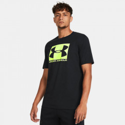 T-Shirt manches courtes Under Armour Boxed Sportstyle pour homme - Black/High-Vis Yellow - 1329581-004