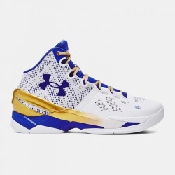 Under Armour Curry 2 NM Basketball Shoes - White/Metallic Gold - 3027361-100