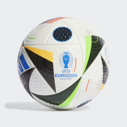 Ballon de football adidas Euro 2024 Pro - White/Black/Glow Blue - IQ3682