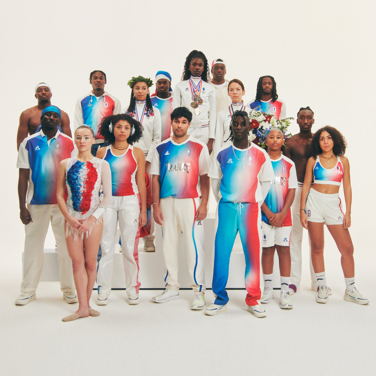 Competition outfits for the French Olympic team in Paris 2024 by Le Coq Sportif and Stéphane Ashpool