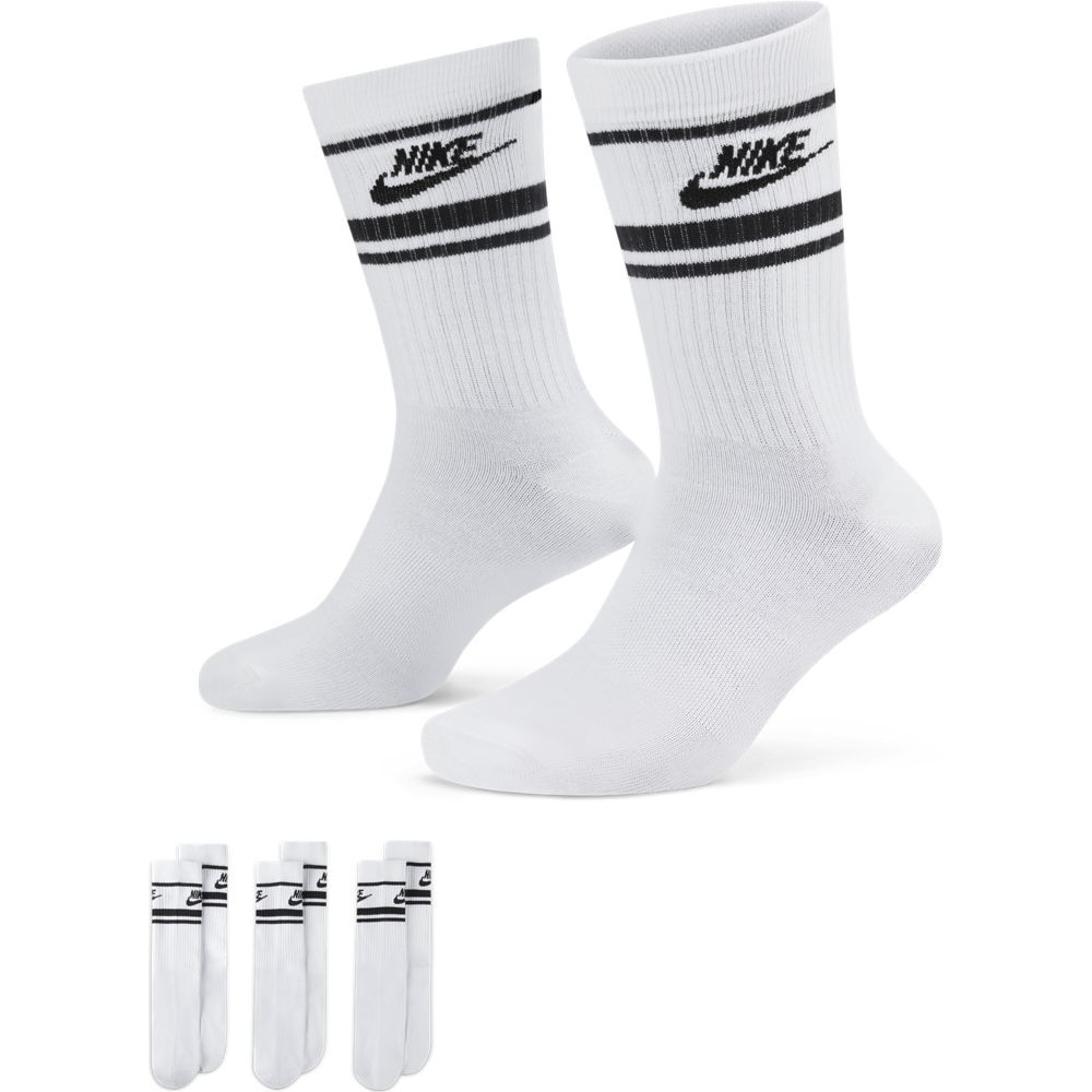 DX5089-103 - Chaussettes Crew (3 Paires) Nike Sportswear Everyday Essential - White/Black/Black