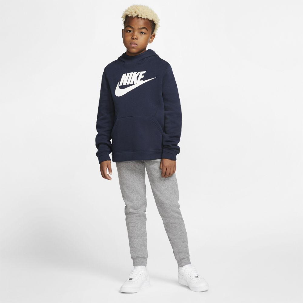 CI2911-091 - Pantalon pour enfant (6-16 ans) Nike Club Fleece - Gris chiné/Gris froid/Blanc