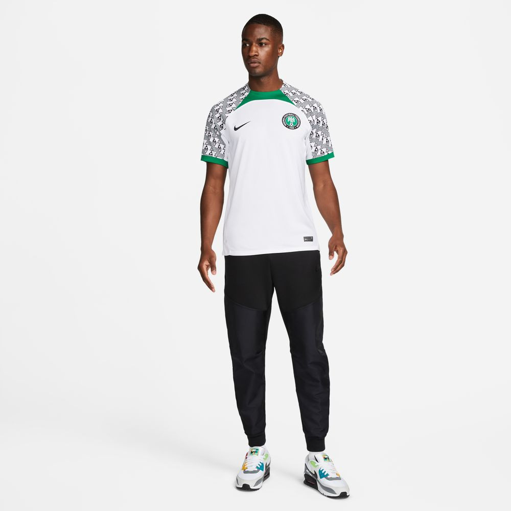 DN0695-100 - Nike Dri-FIT Nigeria (NFF) Away 22/23 Stadium Jersey - White/Pine Green/Black