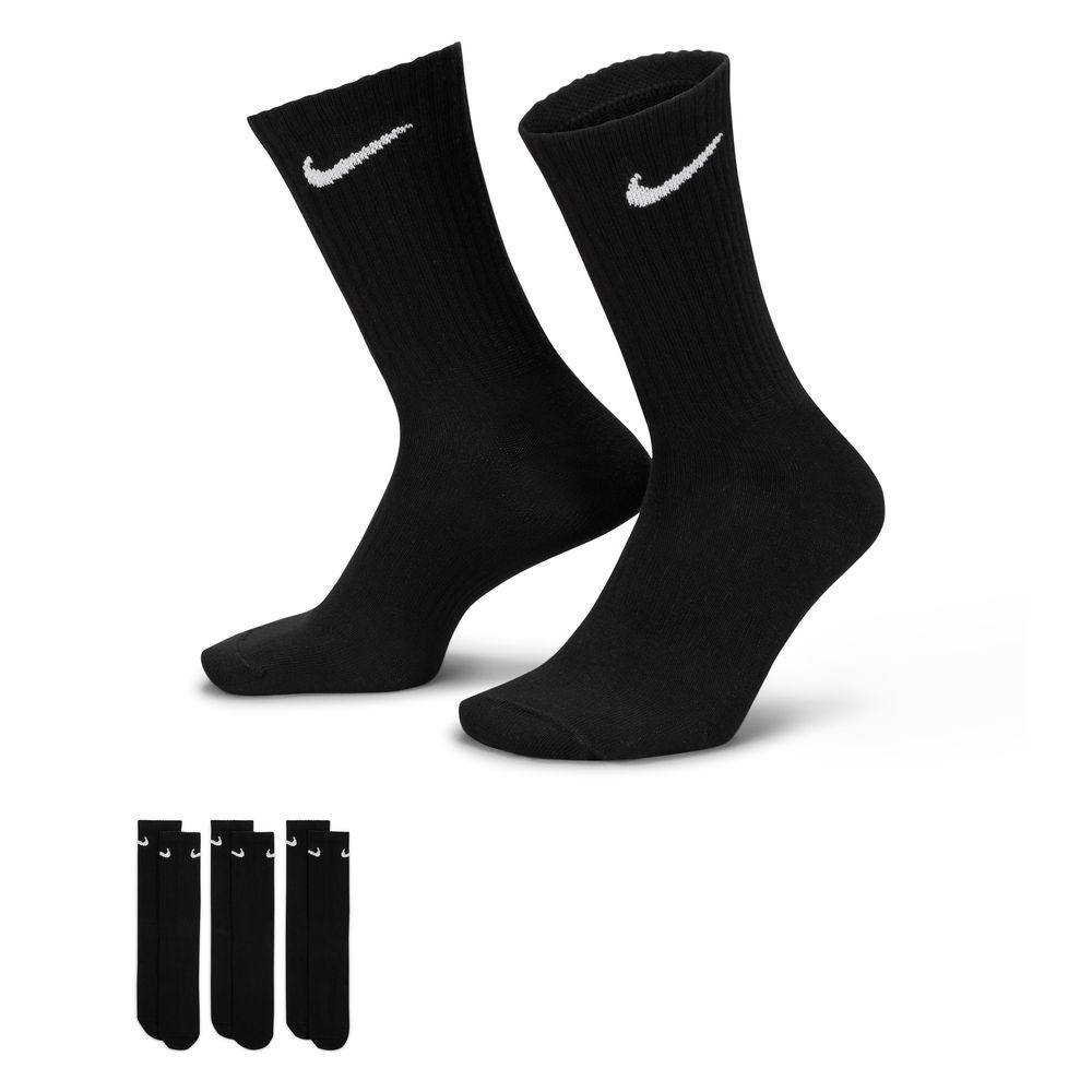 Nike Everyday Lightweight Crew Training Socks 3-Pack - Black - SX7676-010