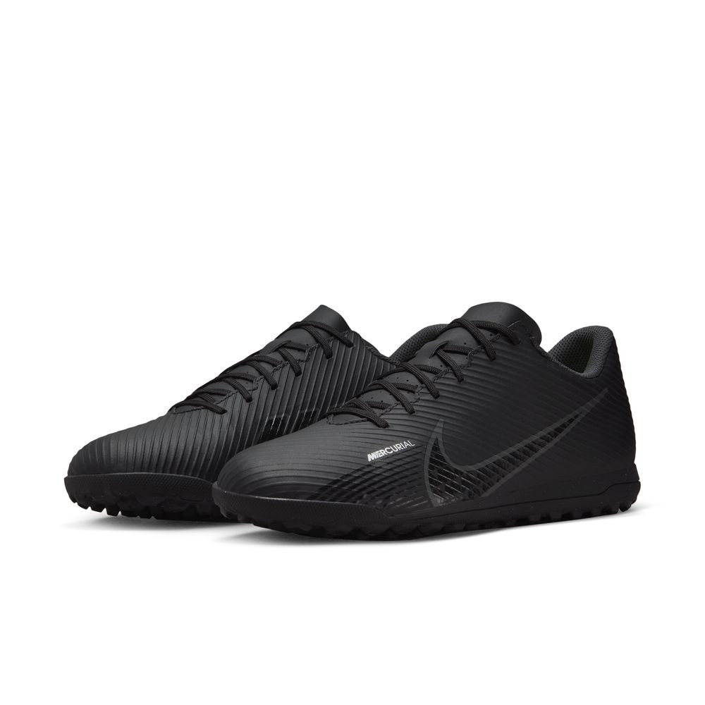 Crampons de football Nike Mercurial Vapor 15 Club TF - Noir/Blanc sommet/Volt/Gris fumée foncé - DJ5968-001