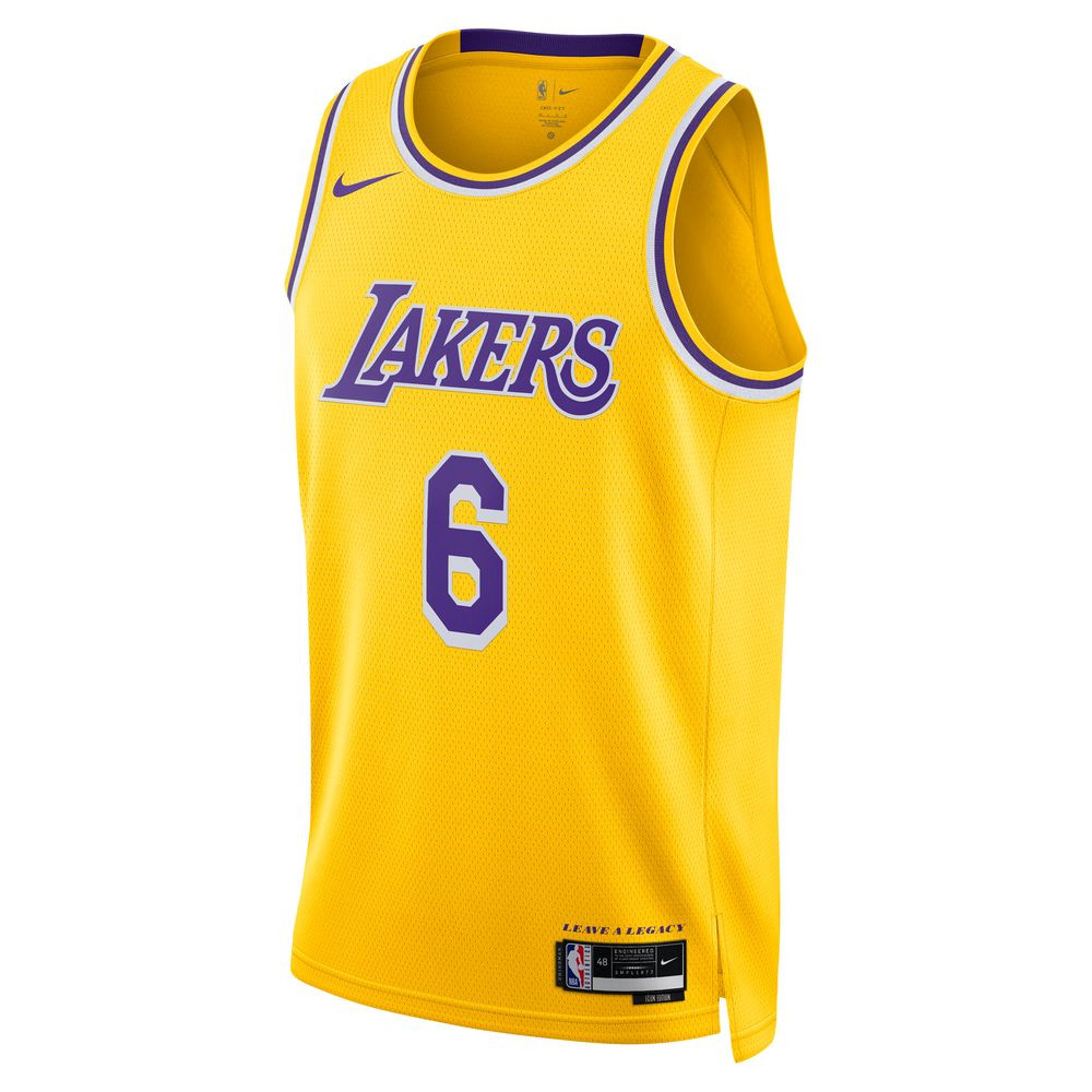 Maillot de basketball Nike Los Angeles Lakers Icon Edition 2022/23 - Amarillo/James Lebron - DN2009-728