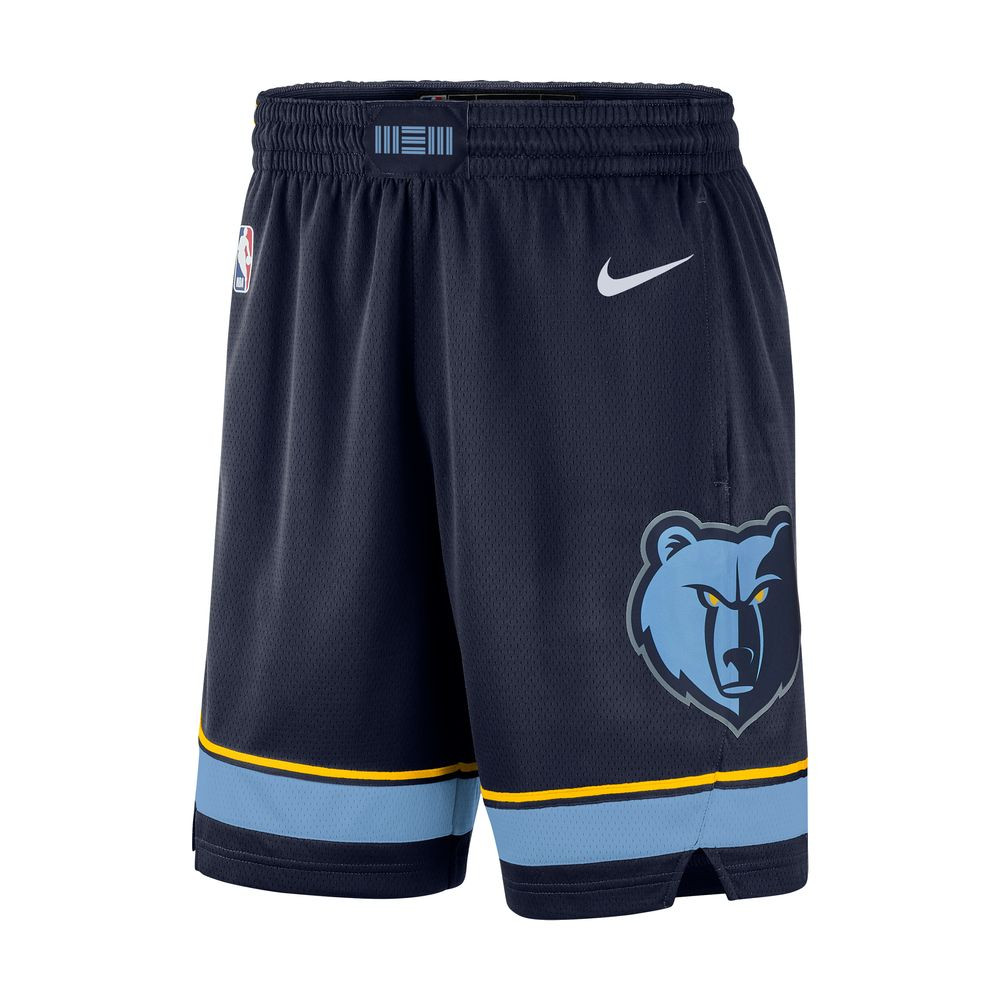Short de basketball Nike Memphis Grizzlies Icon Edition - Bleu Marine Collège/Bleu Clair/Blanc - AH3874-419