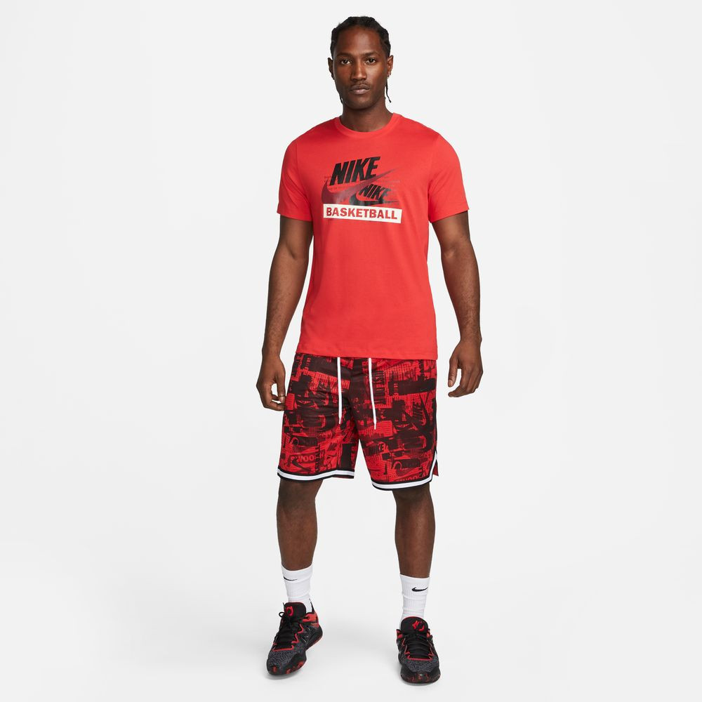 Short basketball homme Nike Dri-FIT DNA - Rouge Université/Noir/Noir - DV9487-657