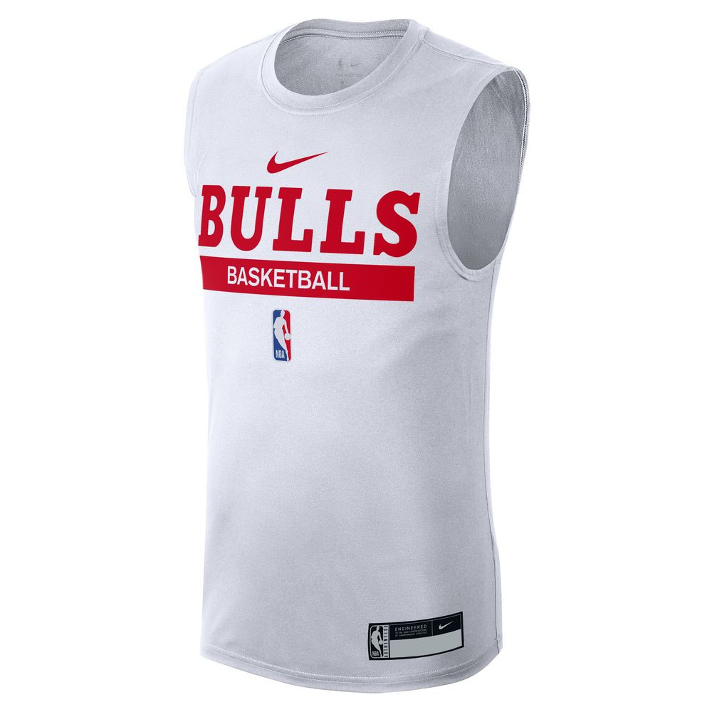 T-shirt sans manches pour homme Nike Chicago Bulls - Blanc - DR6757-100