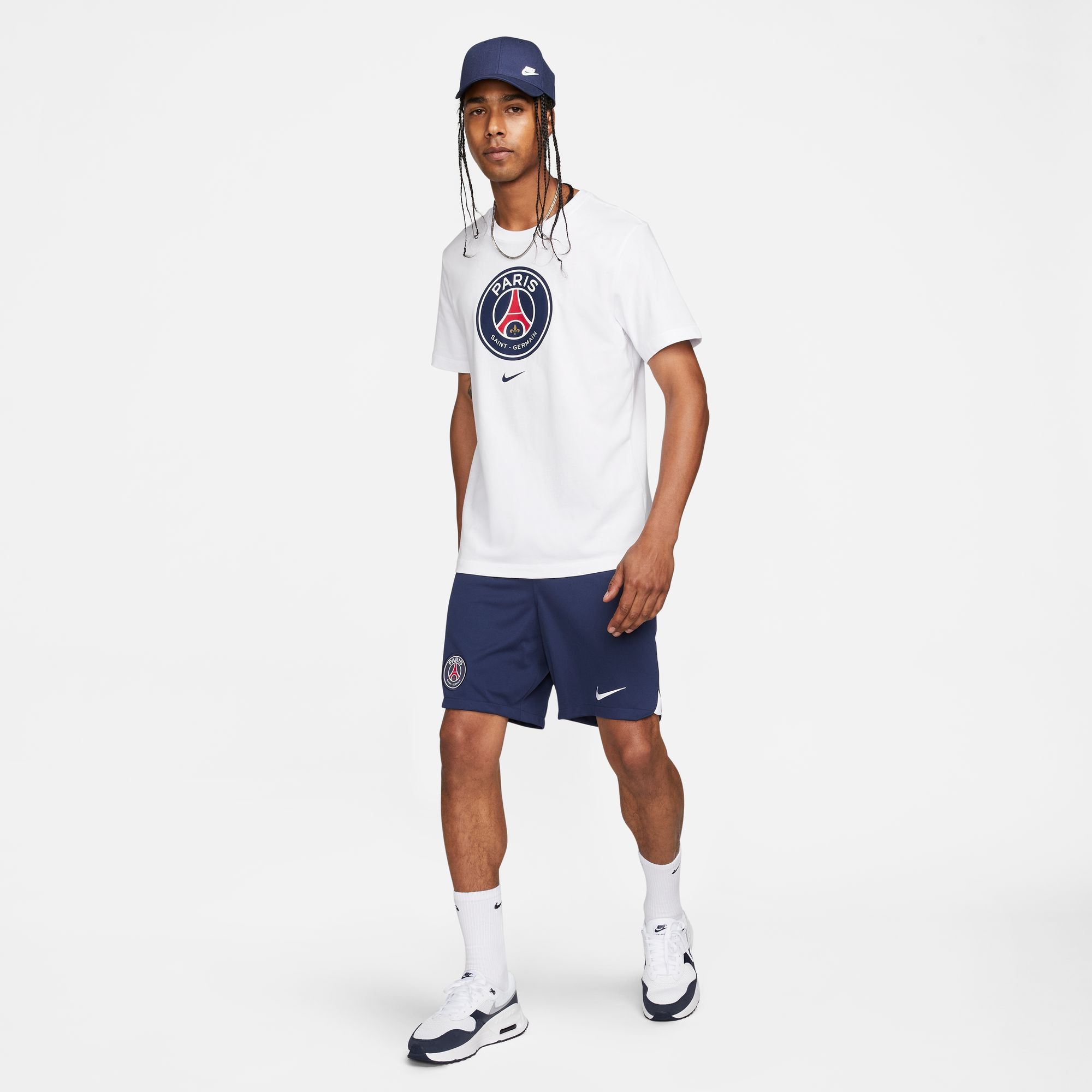 T-shirt manches courtes Paris Saint-Germain Crest - Blanc - DJ1315-100