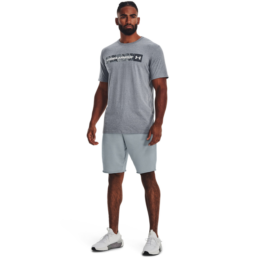 T-shirt homme Under Armour Camo Chest Stripe - Gris clair chiné/Blanc- 1376830-035