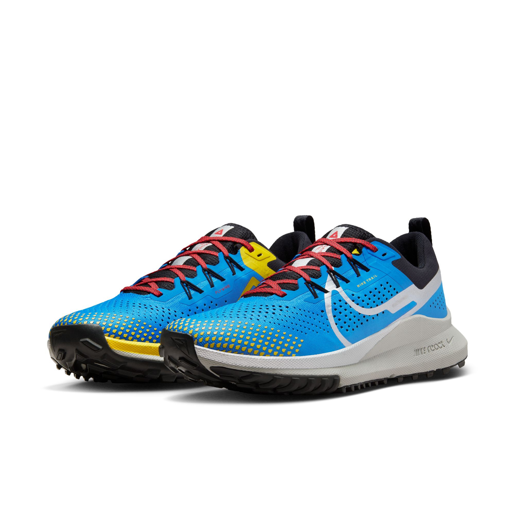 Nike Pegasus Trail 4 Trail Shoes - Lt Photo Blue/Metallic Silver-Track Red - DJ6158-401