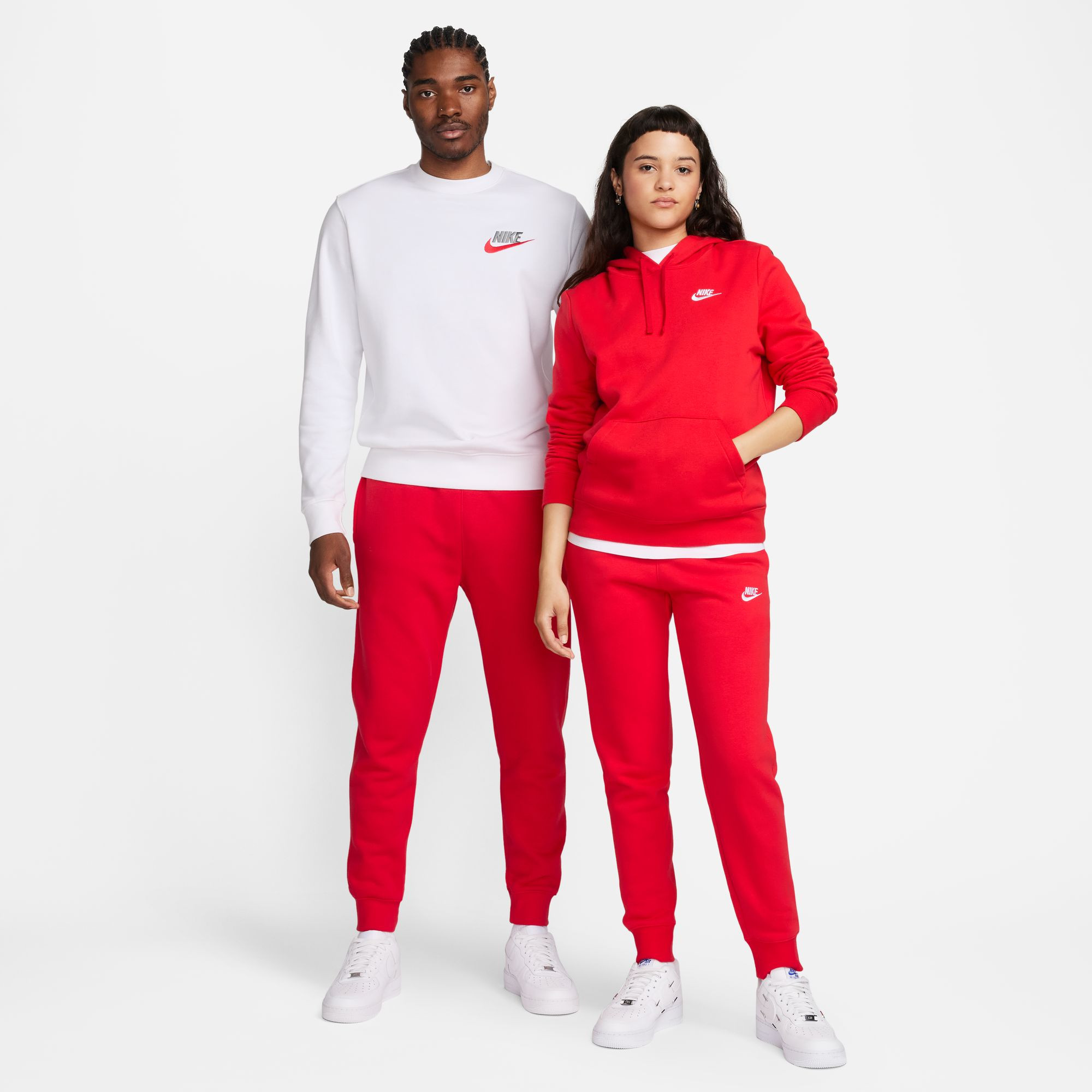 Nike Sportswear Club Fleece Jogging Pants - University Red/University Red/White - BV2671-657