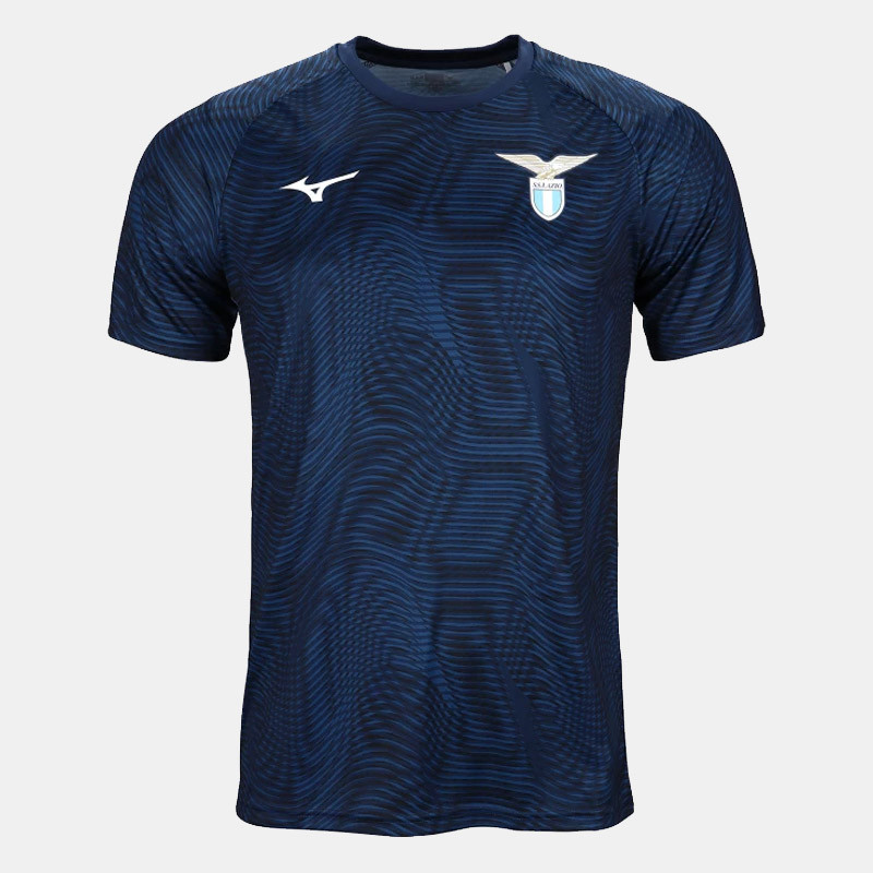 Mizuno S.S. Lazio Prematch 2023-2024 Men's Football Training Jersey - Navy Blue - P2GAAX87-14