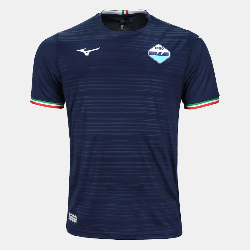 Mizuno S.S. Lazio Away 2023-2024 Men's Football Shirt - Navy Blue - P2GAAX80-14