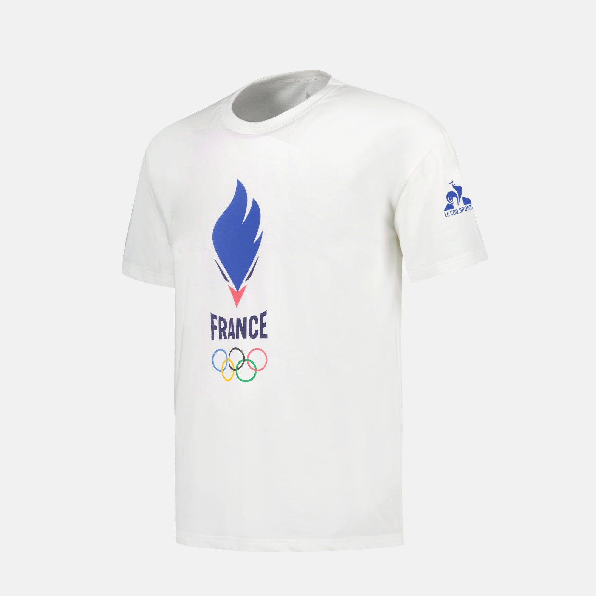 Le Coq Sportif France Jo 2024 Men's T-Shirt - New Optical White - 2410046
