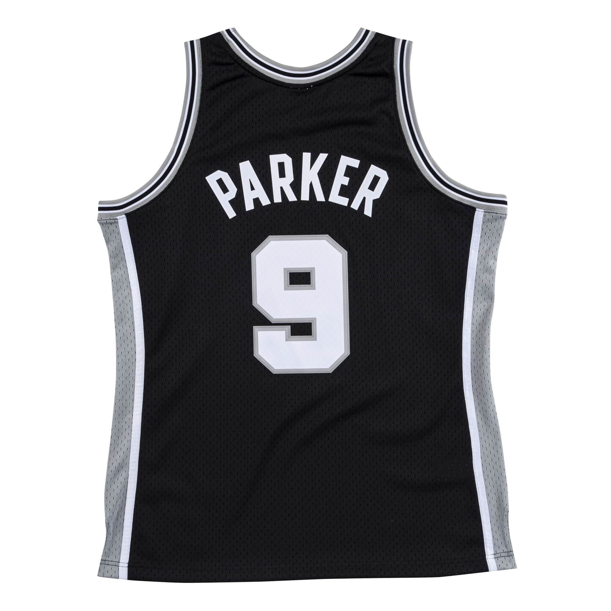 Mitchell & Ness NBA San Antonio Spurs Tony Parker Swingman Jersey Home 2001-02 Basketball Jersey - Black - SMJYLG19018-TPA