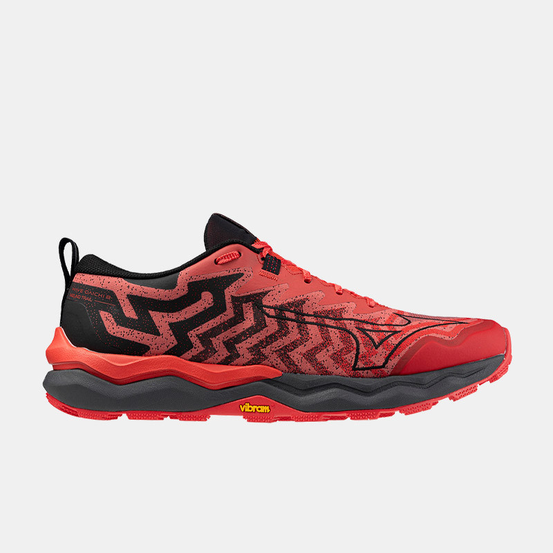 Mizuno Wave Daichi 8 Men's Trail Shoes - Cayenne/Black/Red - J1GJ2471-01