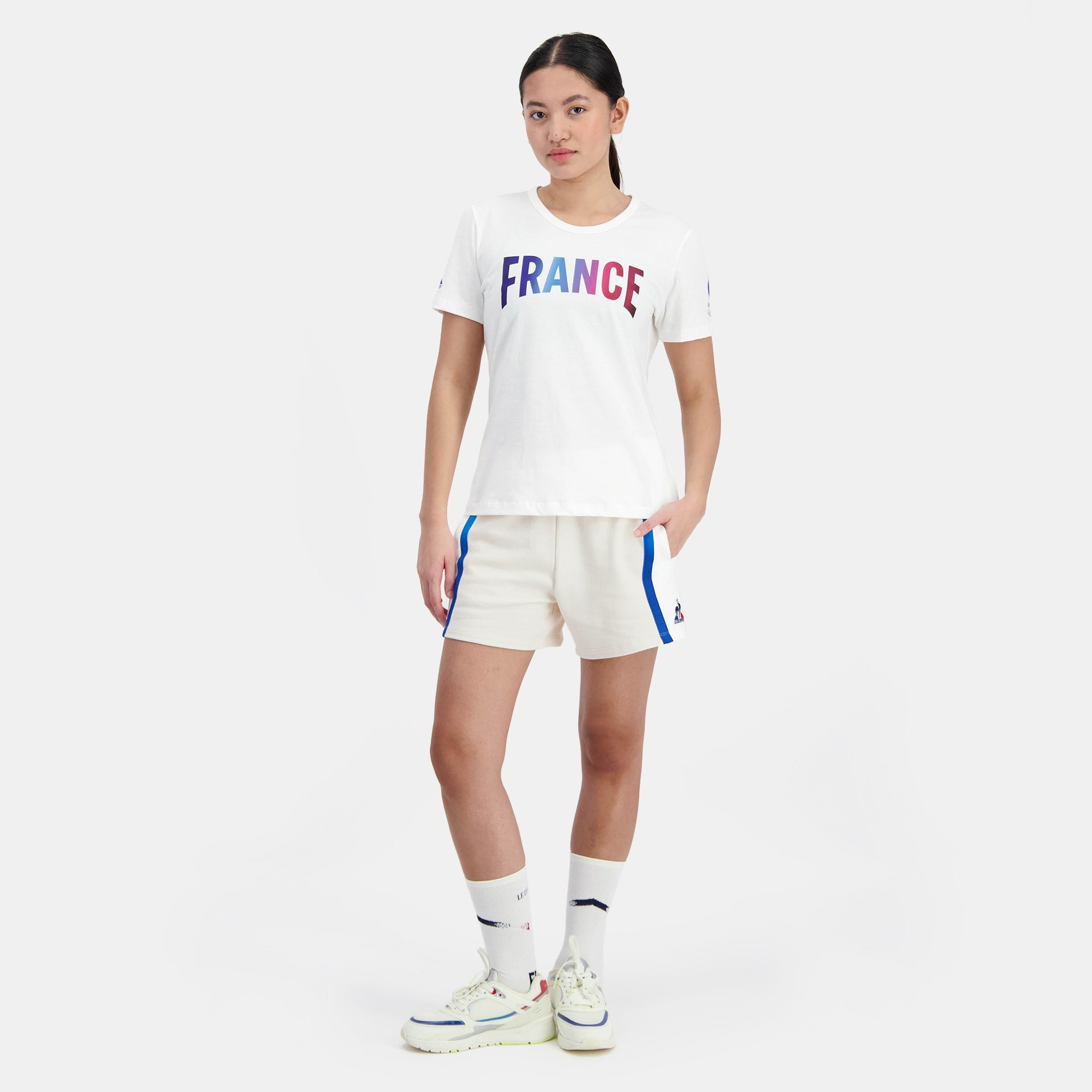 Le Coq Sportif France Jo 2024 T-Shirt for women - Marshmallow - 2410062