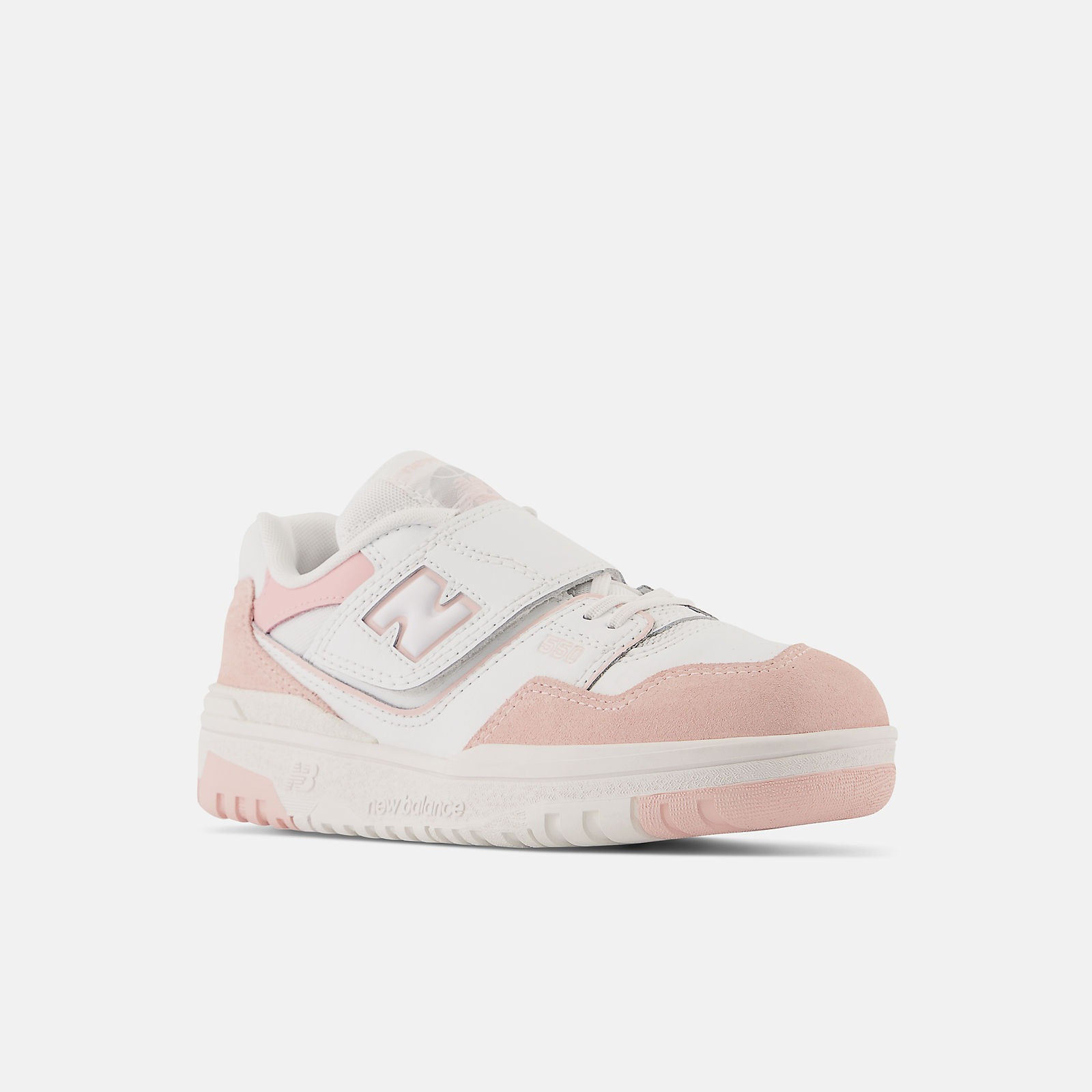 New Balance 550 PS shoes for children (Girls 28 to 35) - White/Pink - PHB550CD